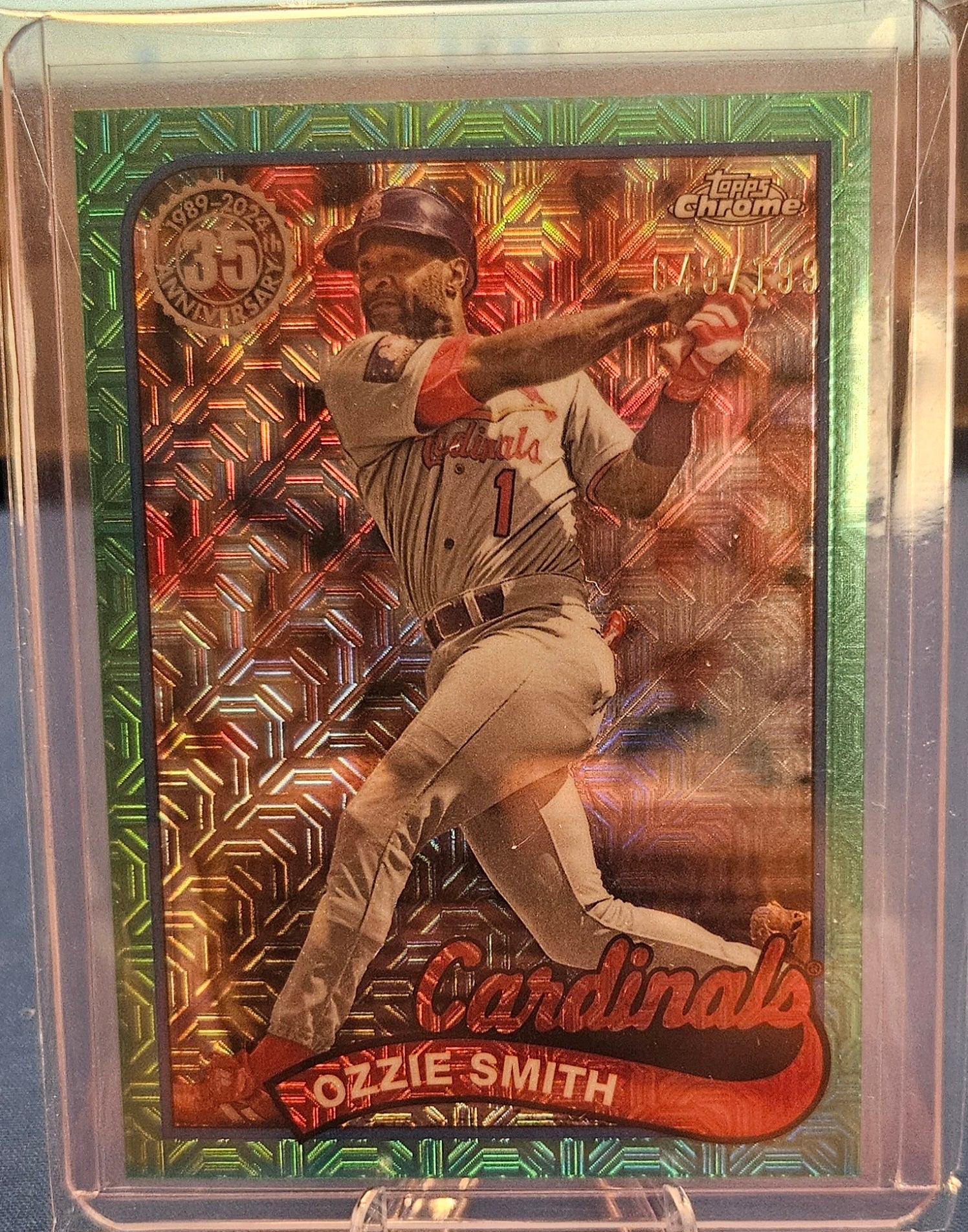 2024 Topps Chrome - Ozzie Smith - 1989 35th Anniversary Mojo #2T89C-6 - 43/199