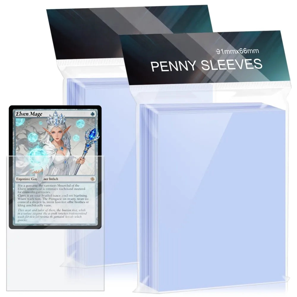 100-Pack Premium Penny Sleeves for Trading Cards