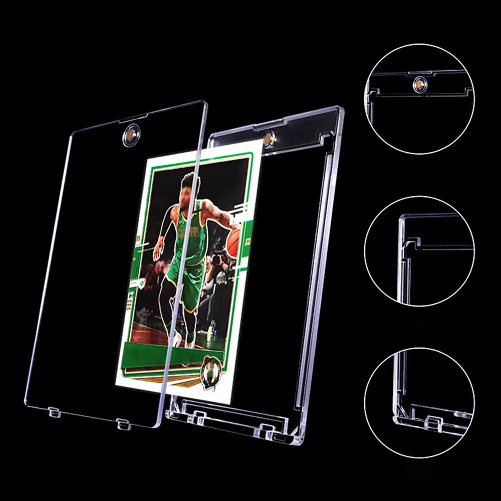 5/10PCS Magnetic Trading Card Holders – Clear Protective Display Cases for Sports & Gaming Cards