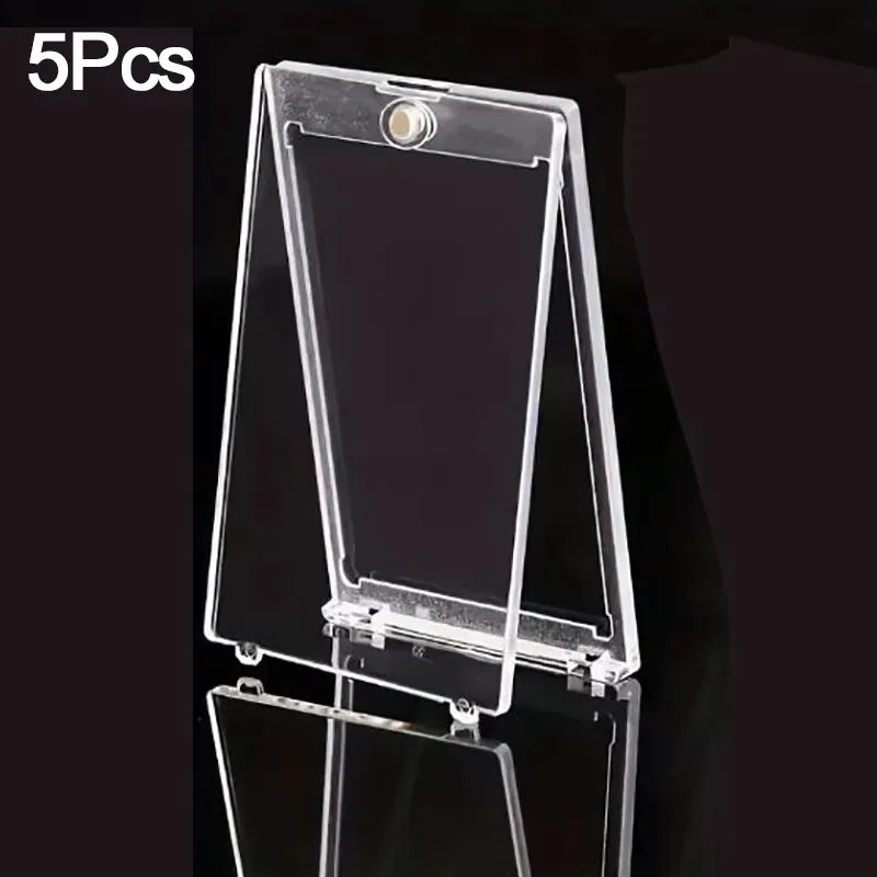 5/10PCS Magnetic Trading Card Holders – Clear Protective Display Cases for Sports & Gaming Cards