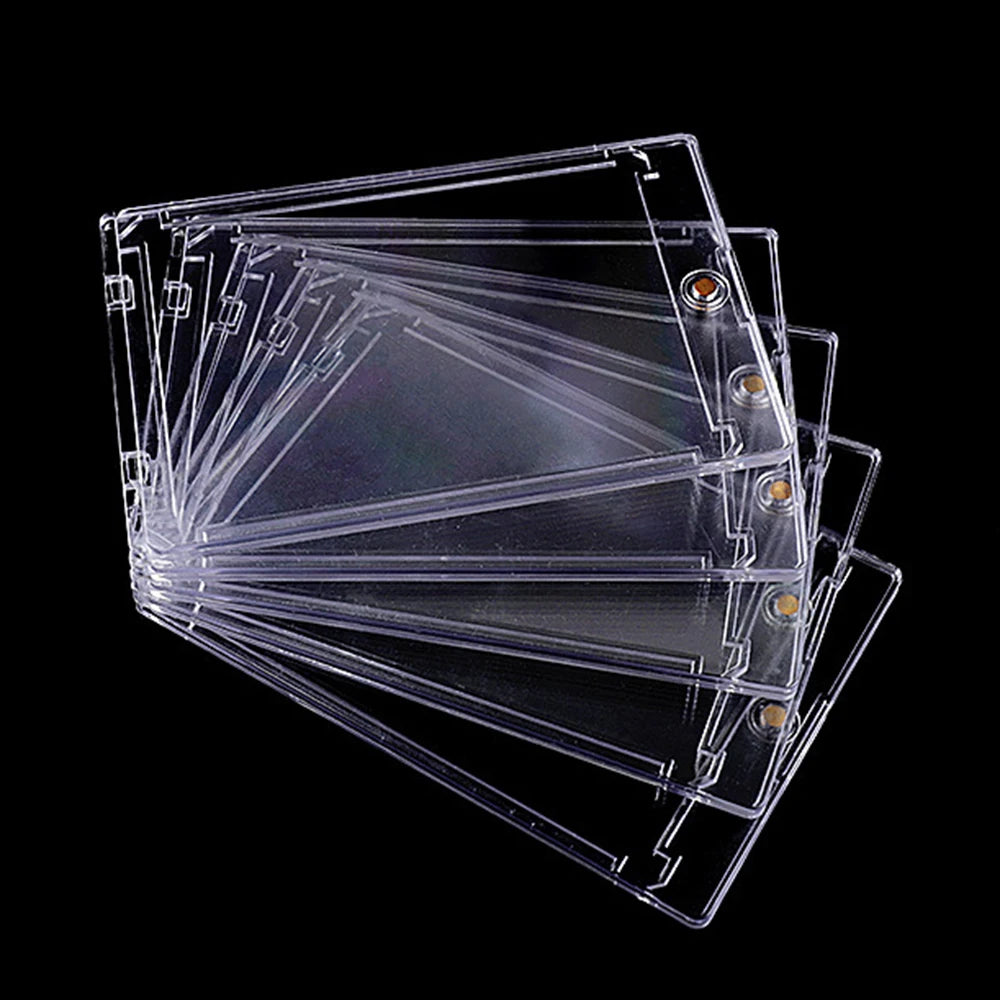 5/10PCS Magnetic Trading Card Holders – Clear Protective Display Cases for Sports & Gaming Cards