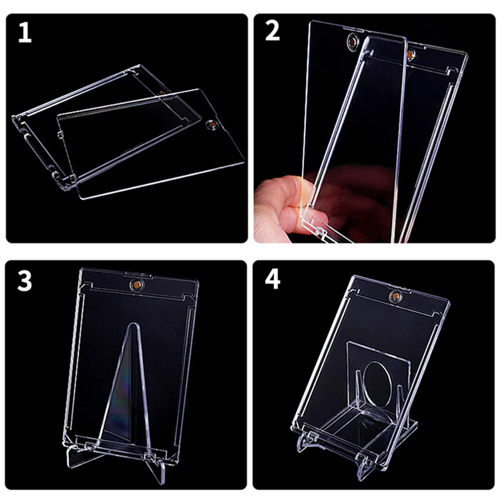 5/10PCS Magnetic Trading Card Holders – Clear Protective Display Cases for Sports & Gaming Cards