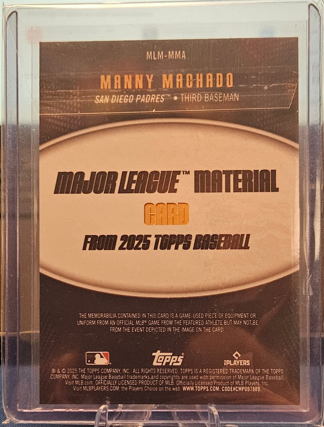 2025 Topps - Manny Machado #MLM-MMA - Major League Material