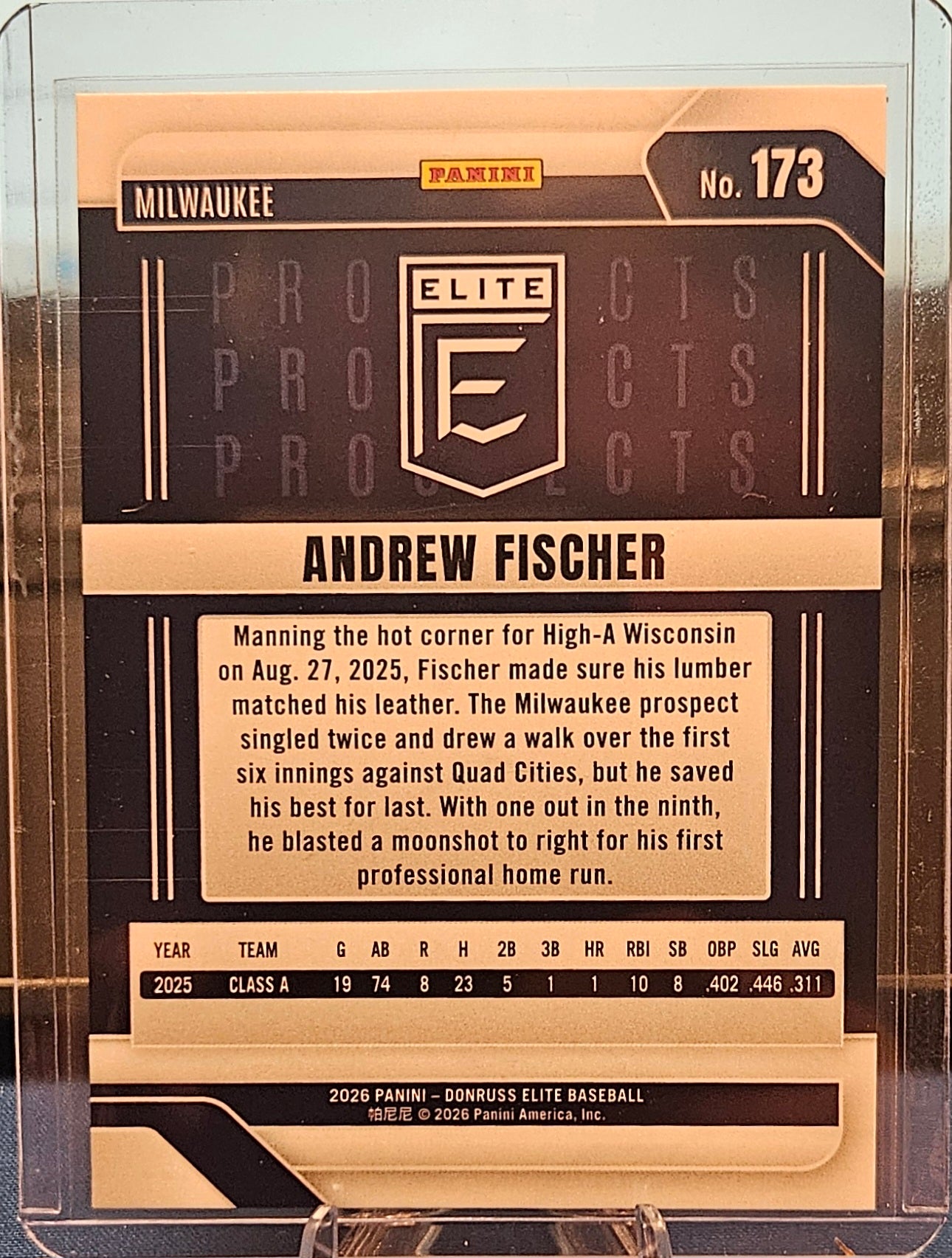 2026 Panini Donruss Elite - Andrew Fischer #173 - Orange