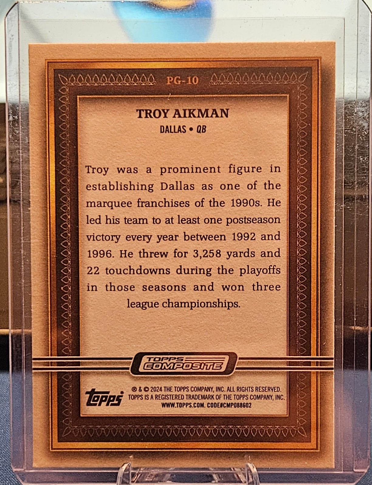 2023 Topps Composite - Troy Aikman #PG-10 - Portrait Gallery