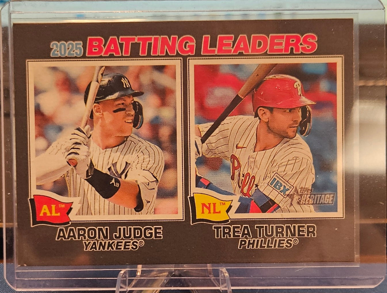 2026 Topps Heritage - Aaron Judge and Trea Turner #1 - Dark Gray Border