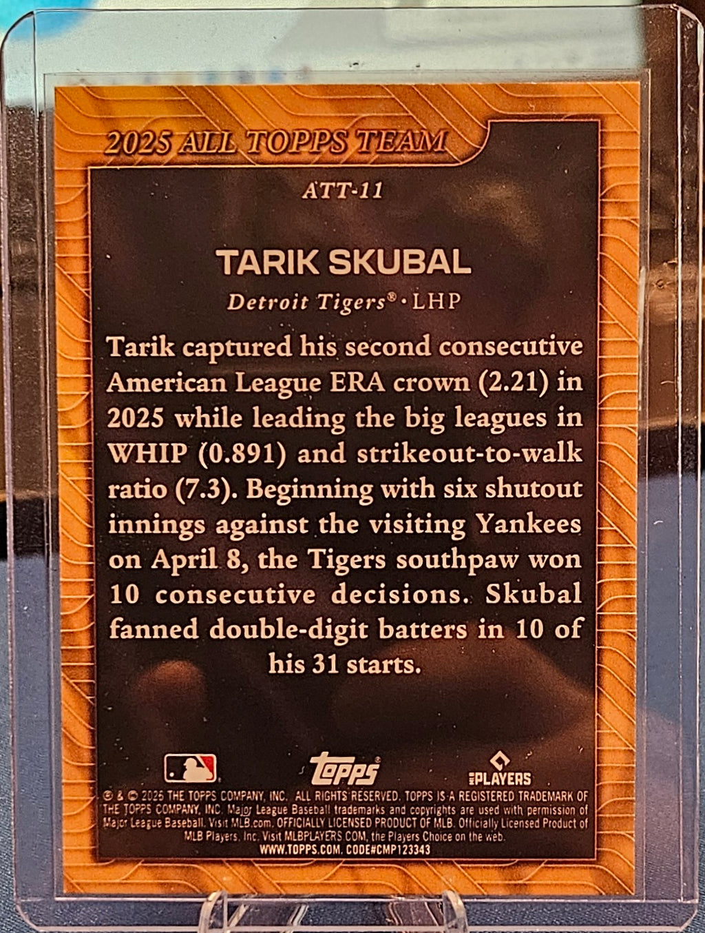 2026 Topps - Tarik Skubal #ATT-11 - All Star Team Pink Foil