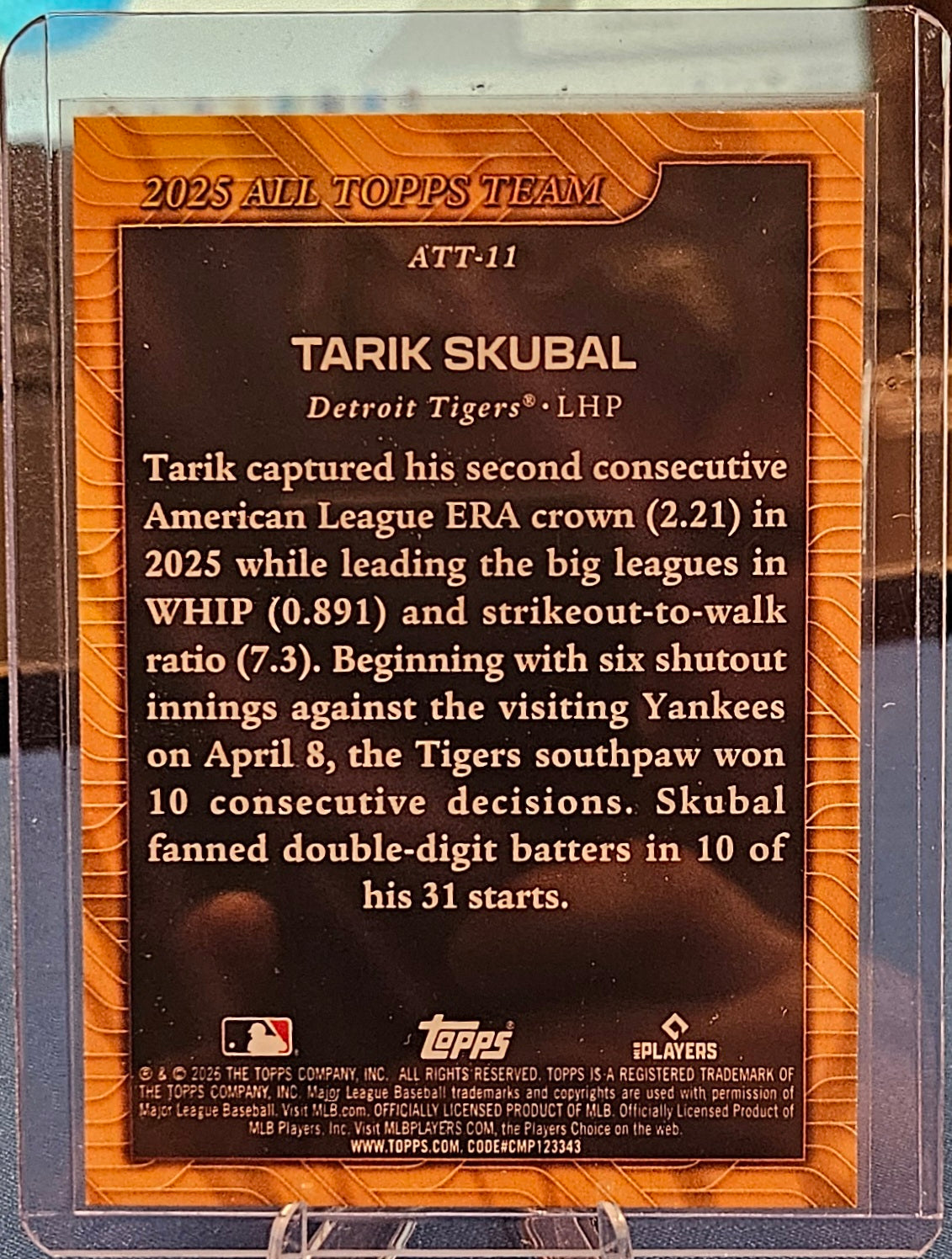 2026 Topps - Tarik Skubal #ATT-11 - All Star Team Pink Foil