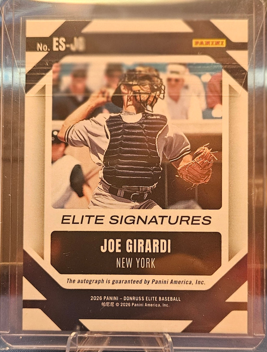 2026 Panini Donruss Elite - Joe Girardi #ES-JG - Elite Signatures - Blue 10/99