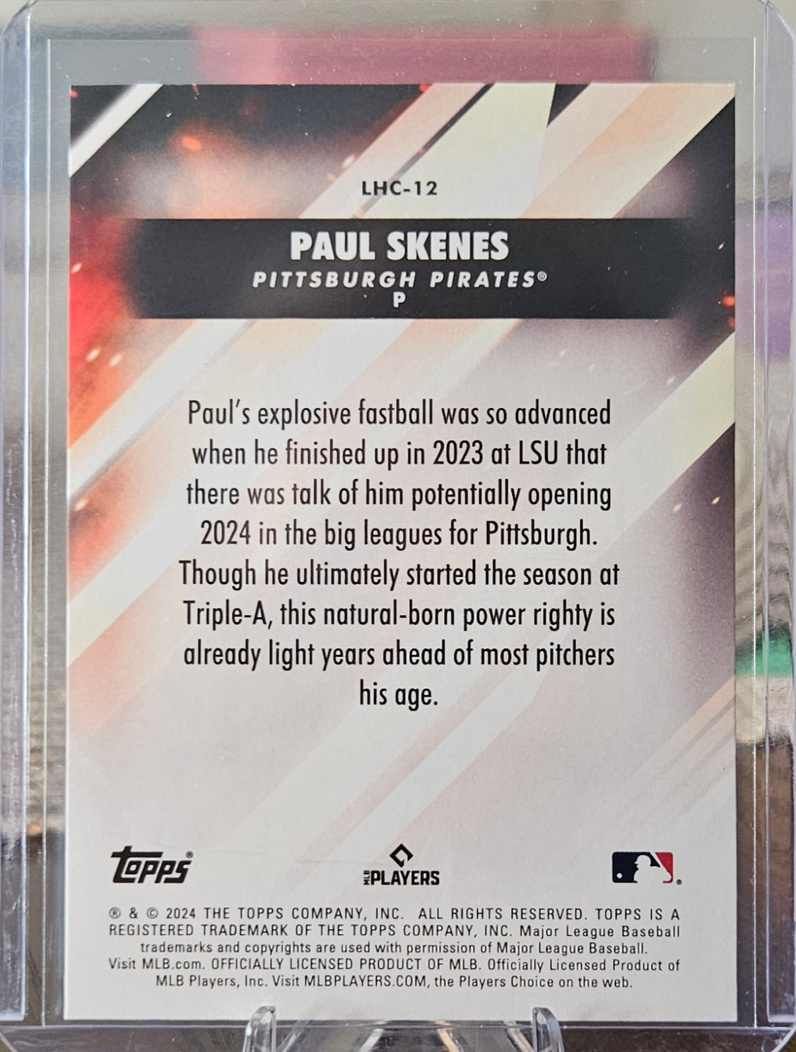 2024 Topps Update - Paul Skenes #LHC-12 - Let Him Cook (RC)