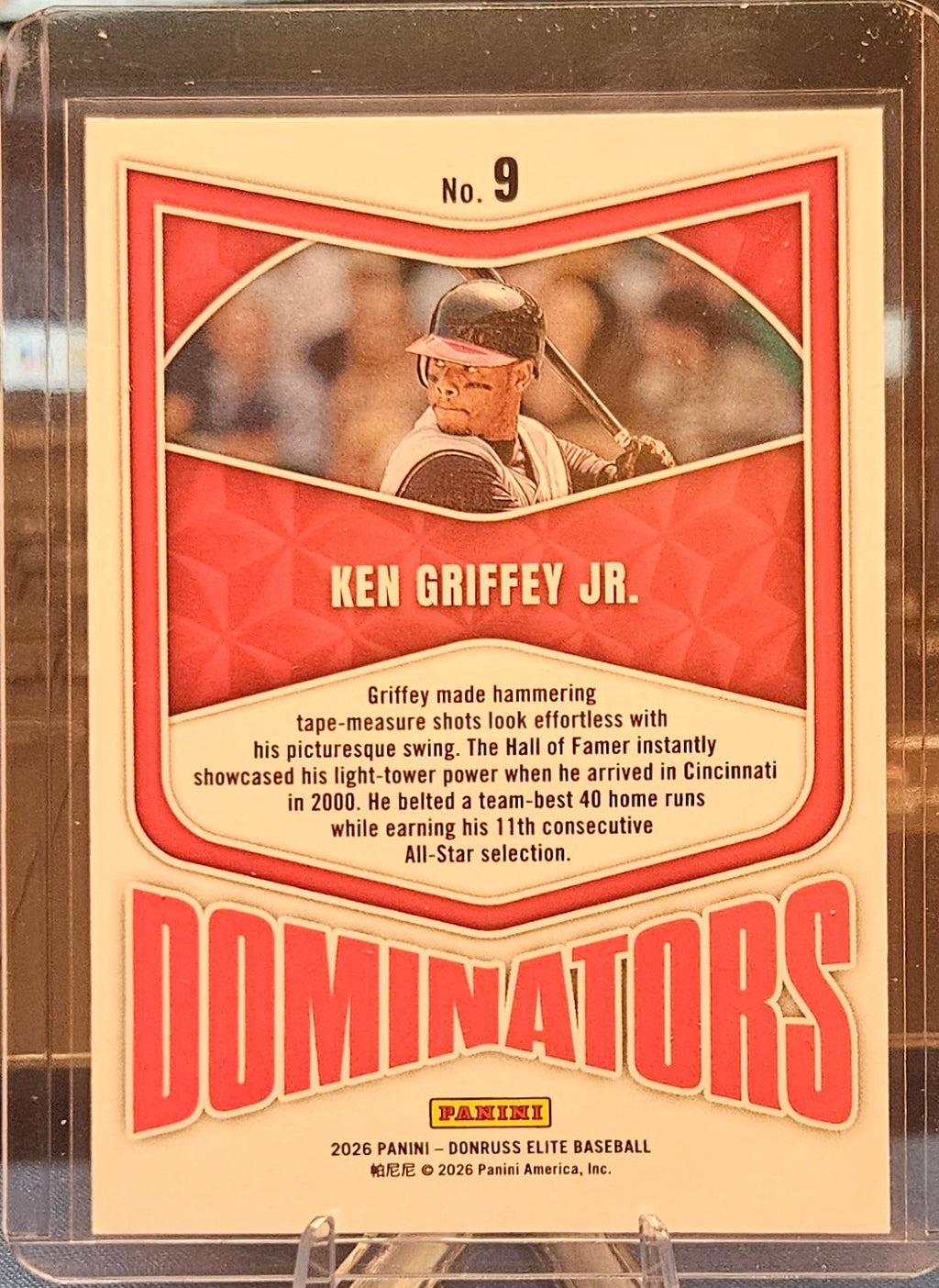 2026 Panini Donruss Elite - Ken Griffey Jr. #9 - Dominators - Green Disco