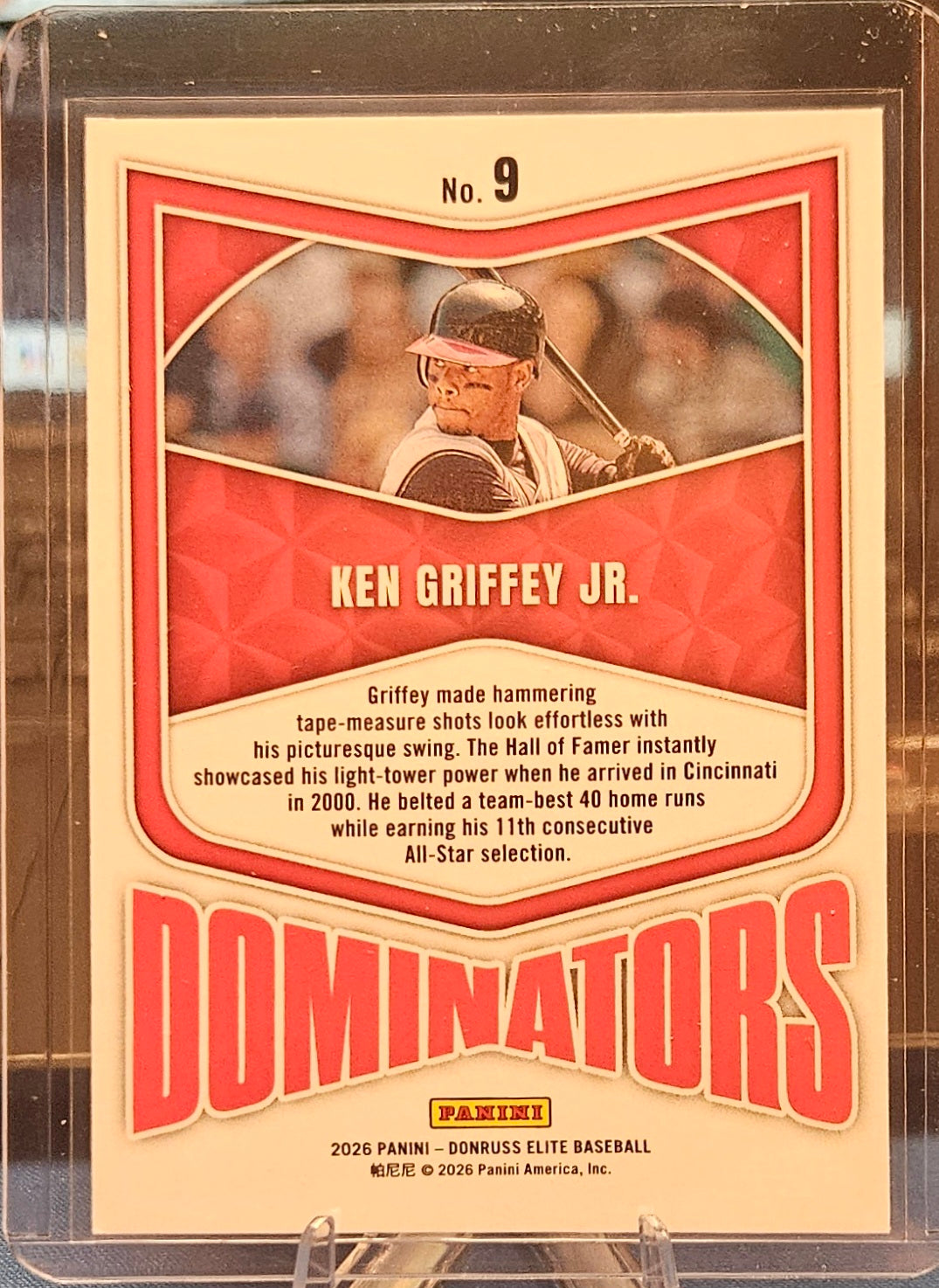 2026 Panini Donruss Elite - Ken Griffey Jr. #9 - Dominators - Green Disco