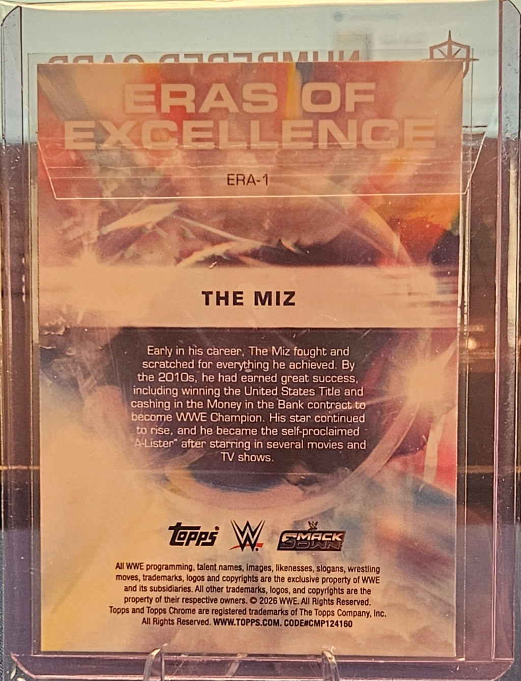 2026 Topps Chrome - The Miz #ERA-1 - Eras of Exellence - Aqua Refractor 132/199