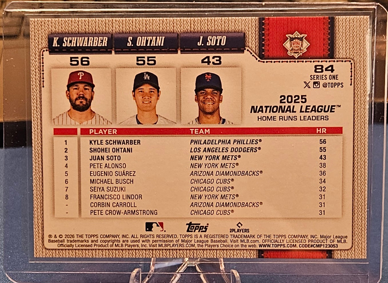 2026 Topps - Schwarber, Ohtani, Soto #84 - Aqua Sandglitter Foil