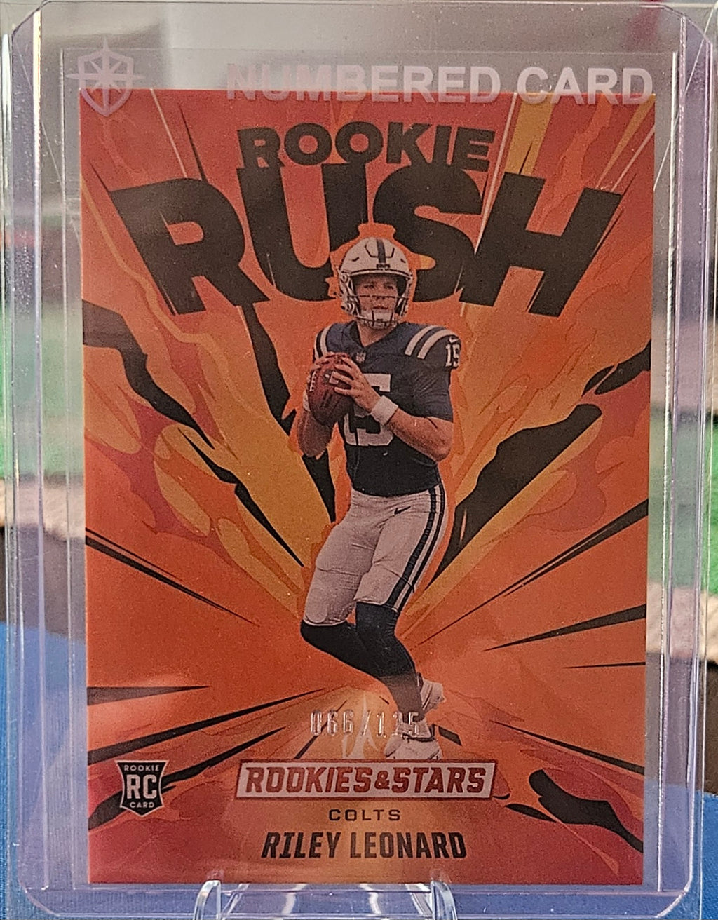 2025 Panini Rookies & Stars - Riley Leonard #16 - Rookie Rush Orange 66/125 (RC)