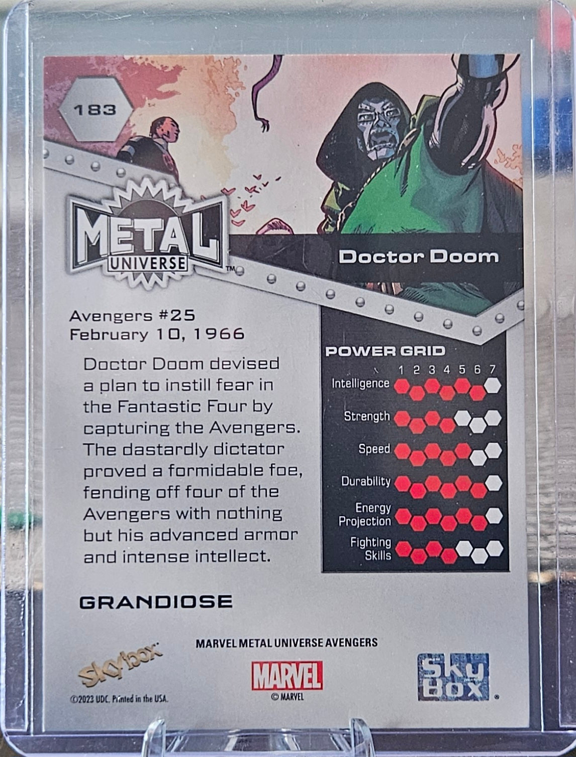 2023 Skybox Metal Universe Avengers - Doctor Doom #183 - Grandiose