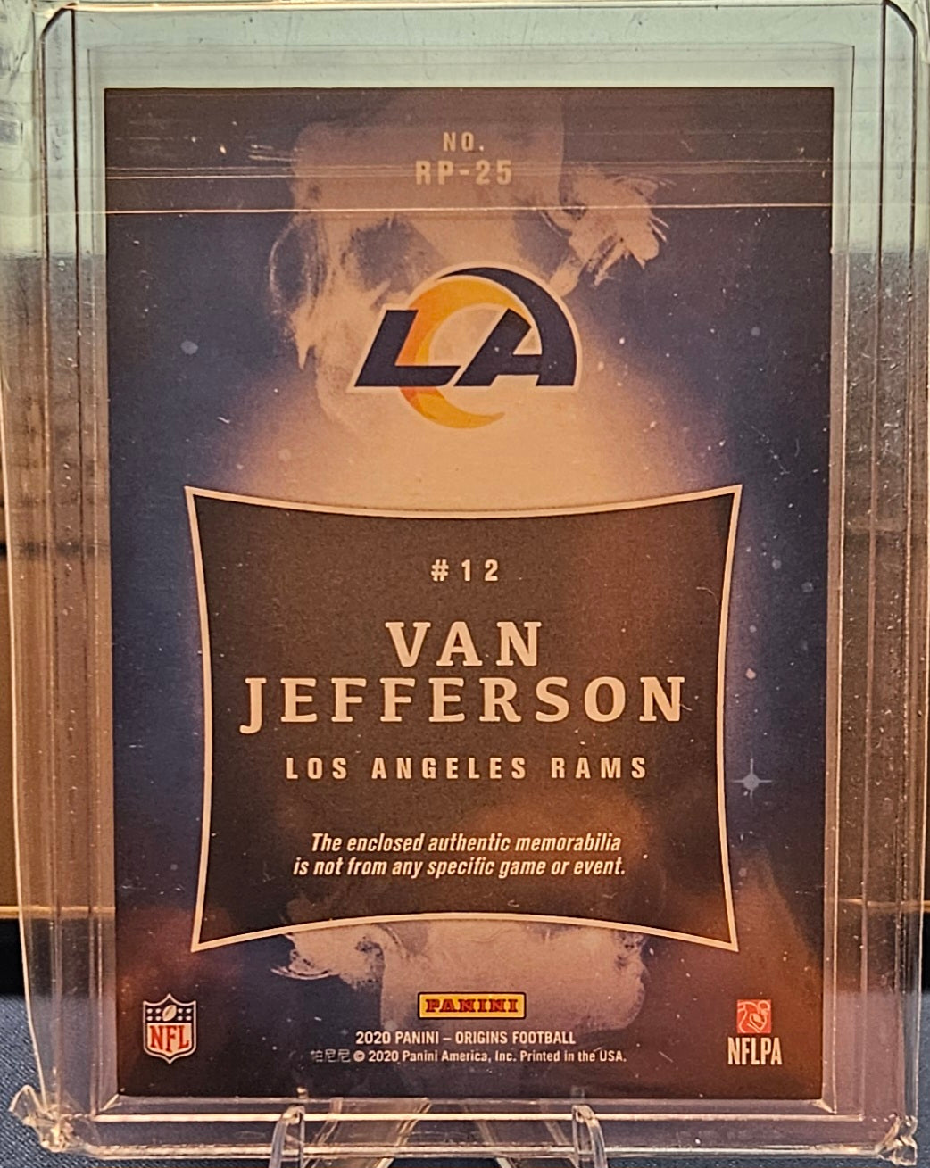 2020 Panini Origins - Van Jefferson #RP-25 - Rookie Patches 110/199 (RC)