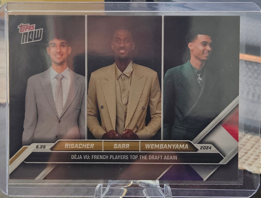 2024 Topps Now Draft - Zaccharie Risacher, Alex Sarr, Victor Wembanyama #D-RSW