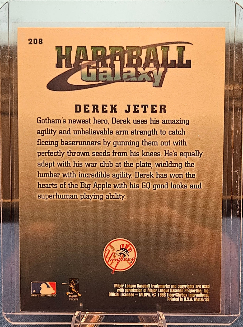 1998 Fleer Metal Universe - Derek Jeter #208 - Hardball Galaxy