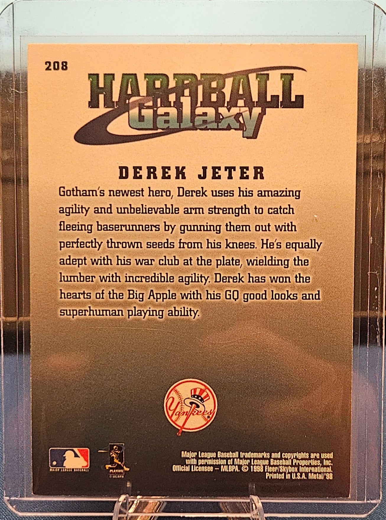 1998 Fleer Metal Universe - Derek Jeter #208 - Hardball Galaxy