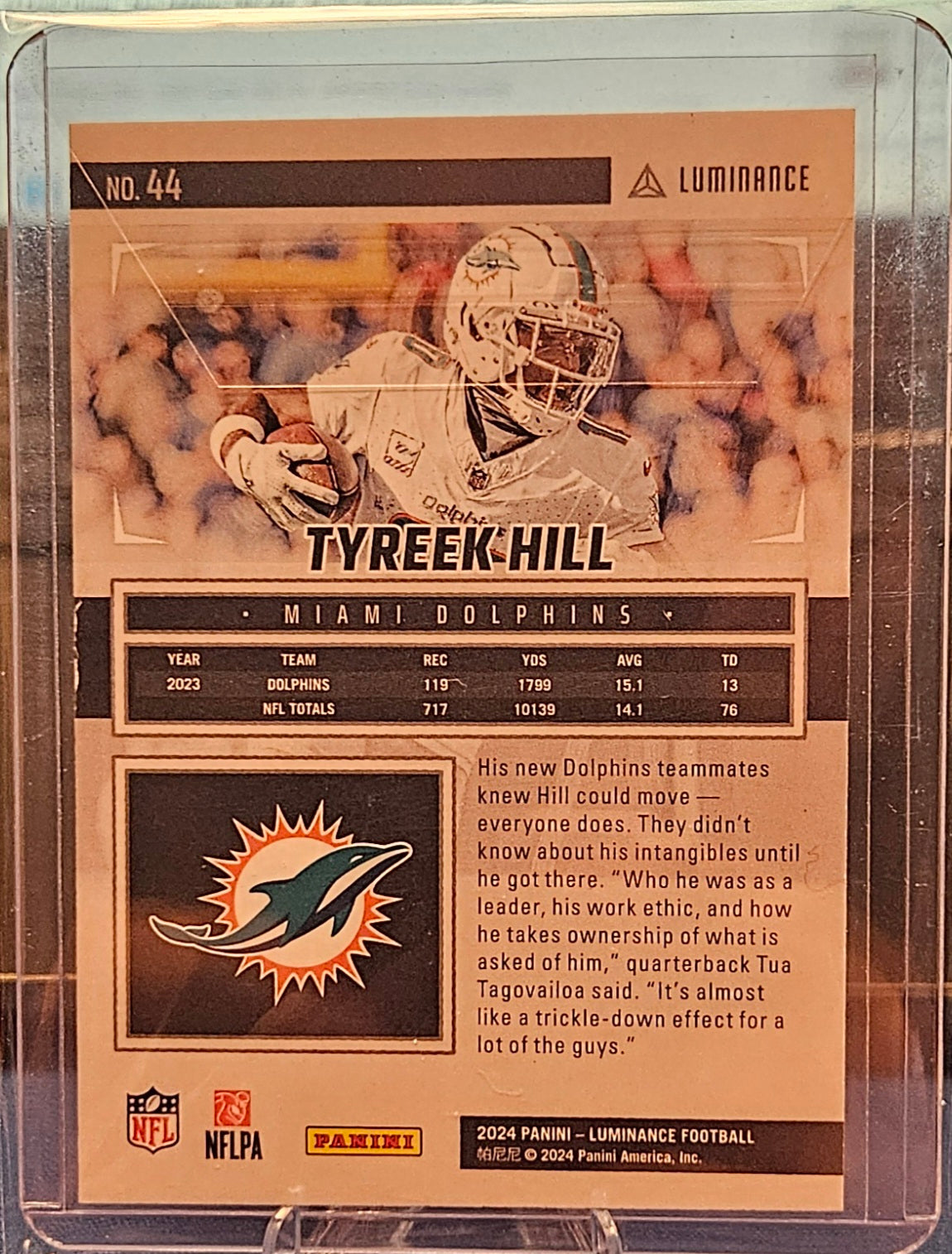 2024 Panini Luminance - Tyreek Hill #44 - Green 94/100