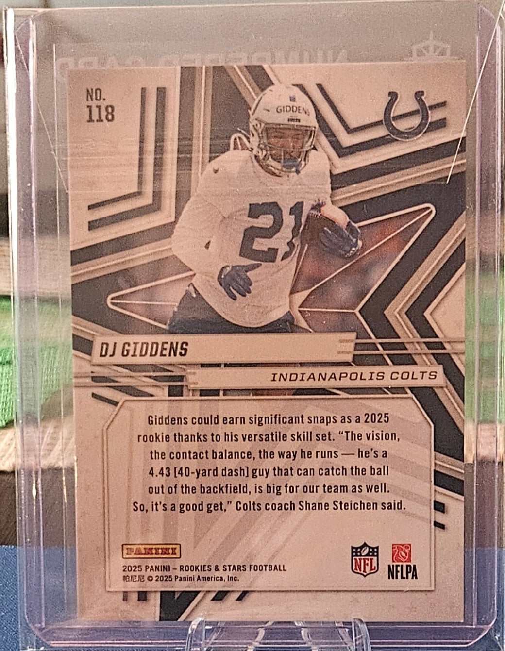 2025 Panini Rookies & Stars - DJ Giddens #118 - Red 38/49 (RC)