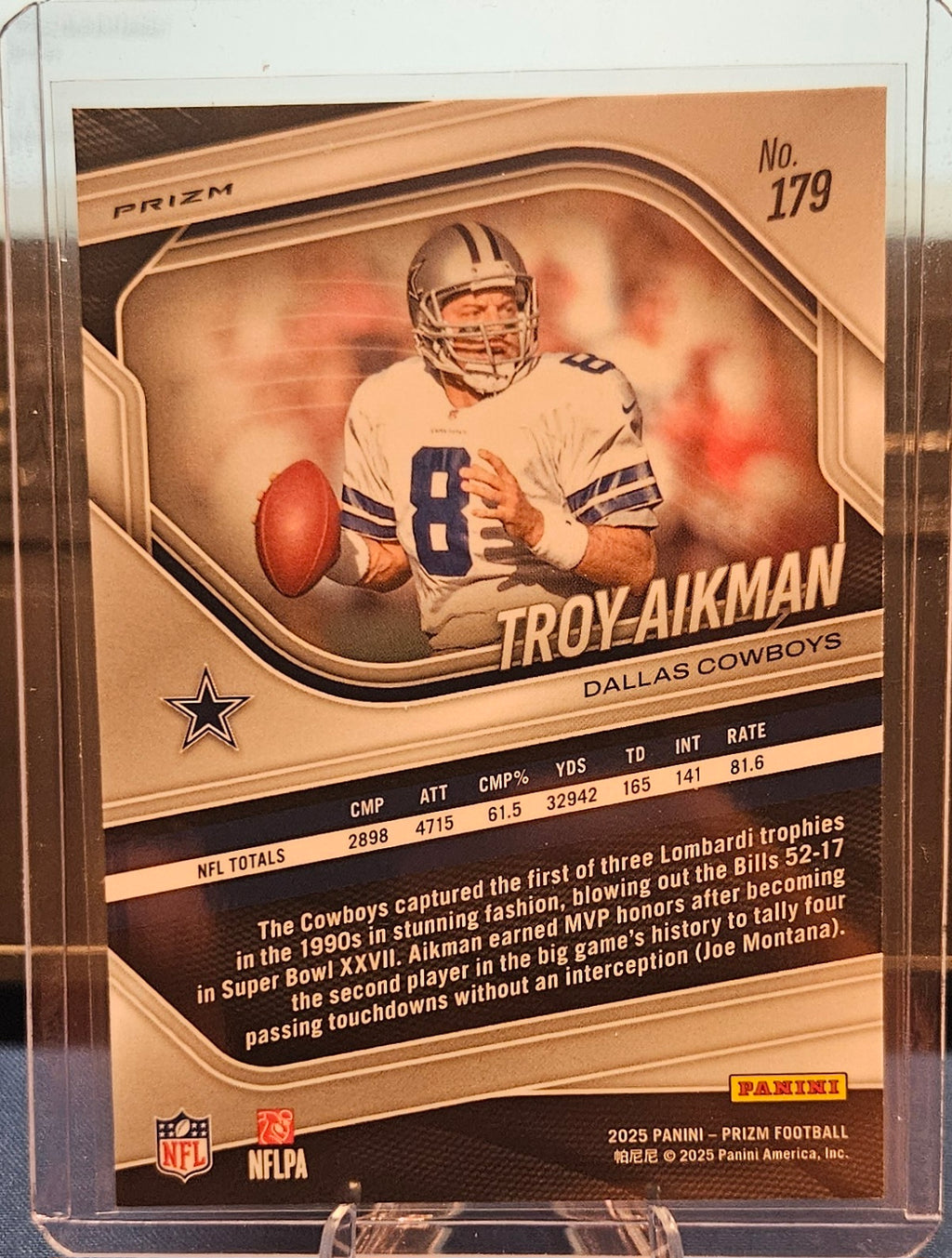 2025 Panini Prizm - Troy Aikman #179 - Green Ice Prizm