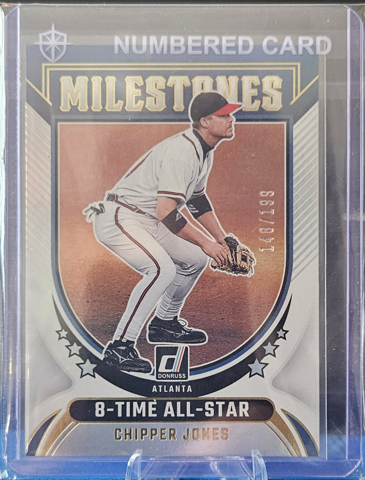 2024 Panini Donruss - Chipper Jones #18 - Milestones Holo 148/199