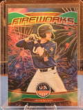 2026 Panini Stars & Stripes - Jacob Wilson #8 - Fireworks - Green Refractor