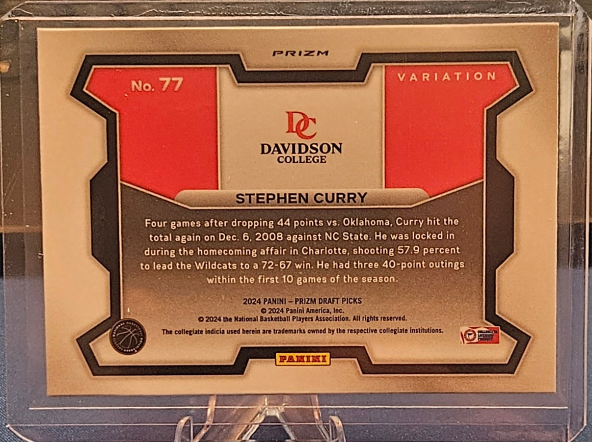 2024-25 Panini Prizm Draft Picks- Stephen Curry #77 - Variations Silver Prizm