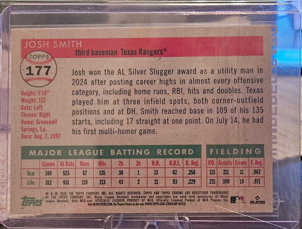 2025 Topps Chrome Platinum Anniversary - Josh Smith #177 - Speckle Refractor 126/150