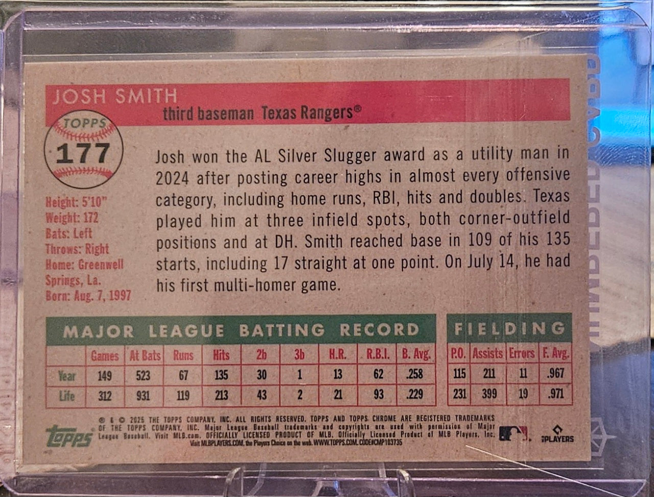 2025 Topps Chrome Platinum Anniversary - Josh Smith #177 - Speckle Refractor 126/150
