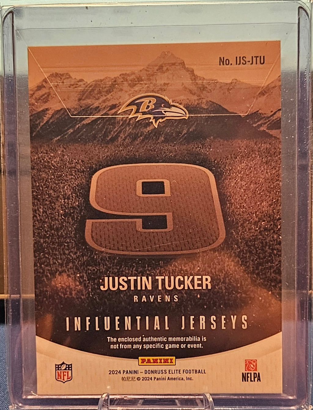 2024 Panini Donruss Elite - Justin Tucker #IJS-JTU - Influential Jerseys 435/500