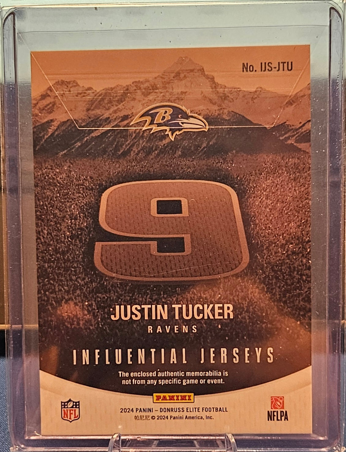 2024 Panini Donruss Elite - Justin Tucker #IJS-JTU - Influential Jerseys 435/500