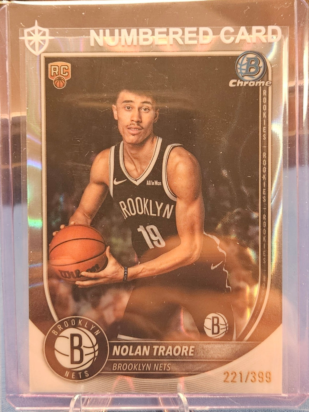 2025-26 Bowman Chrome - Nolan Traore #BCV-19 - Lava Refractor 221/399 (RC)