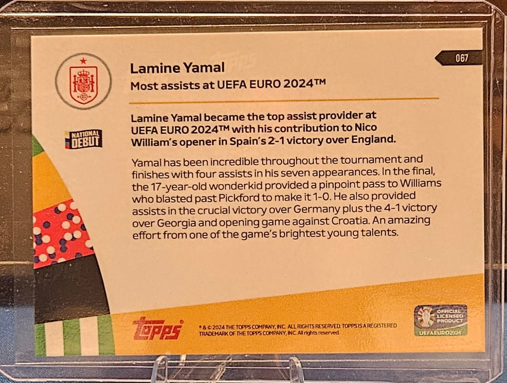 2024 Topps Now Uefa Euro - Lamine Yamal #067 - National Debut