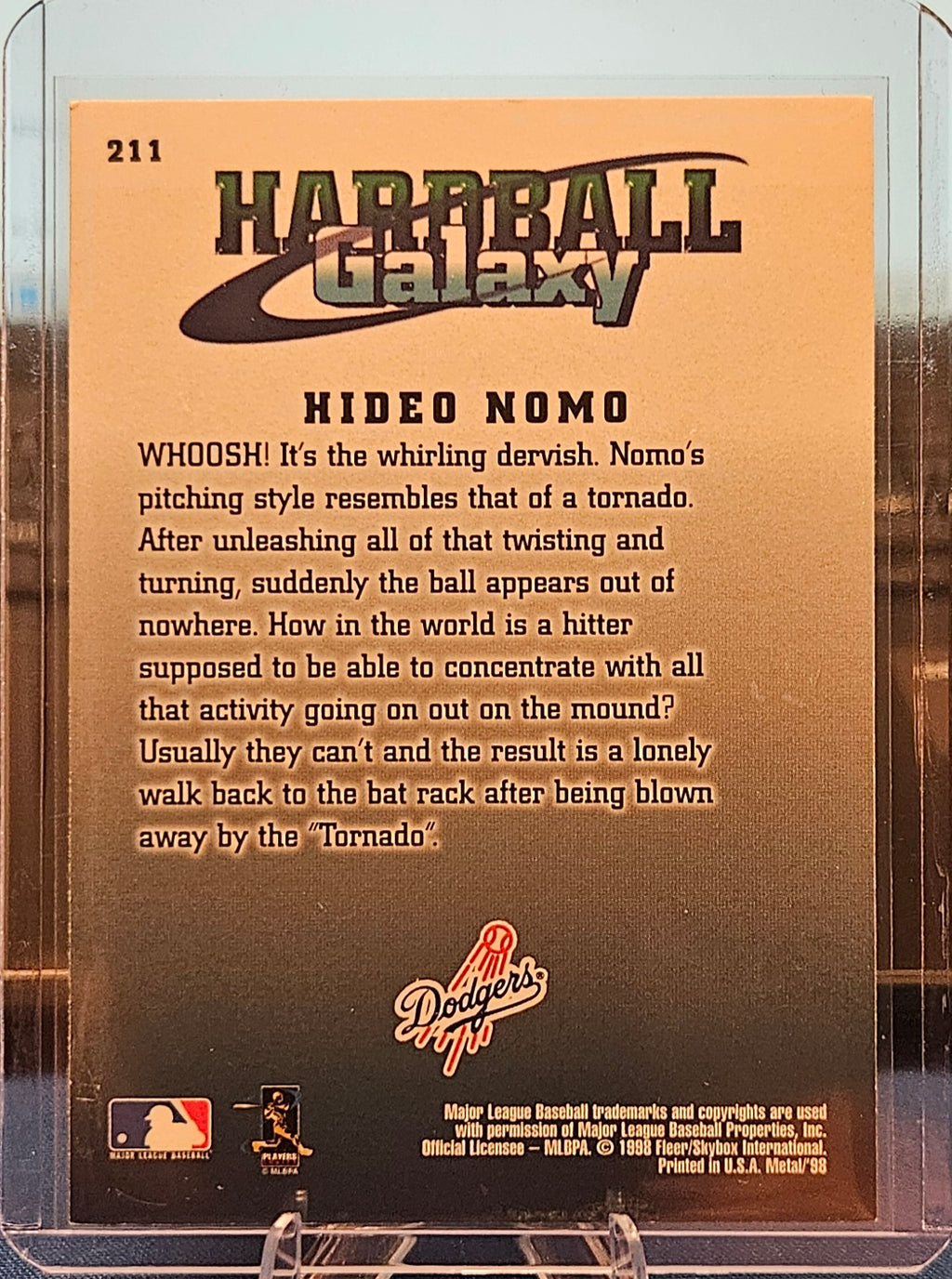 1998 Fleer Metal Universe - Hideo Nomo #211 - Hardball Galaxy