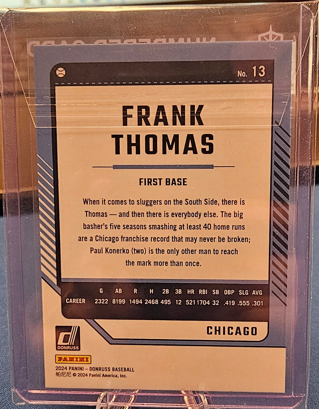 2024 Panini Donruss - Frank Thomas #13 - Purple 56/99