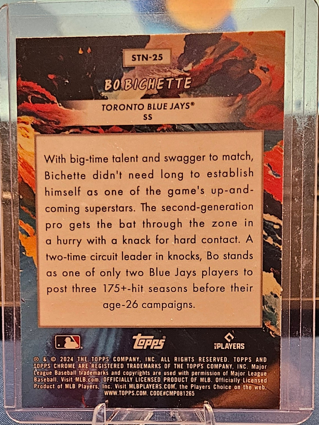 2024 Topps Chrome Cosmic - Bo Bichette #STN-25 - Stars of the Night