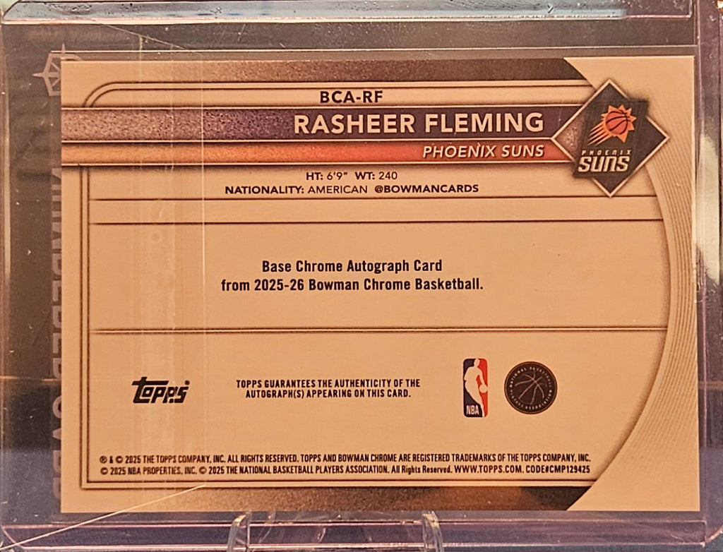 2025-26 Bowman Chrome - Rasheer Fleming #BCA-RF - Autograph - Green Mojo Refractor 4/99