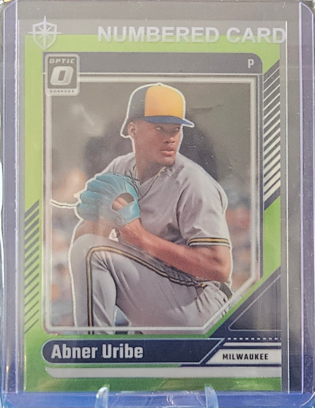 2024 Panini Donruss Optic - Abner Uribe #37 - Lime Green Prizm 16/149