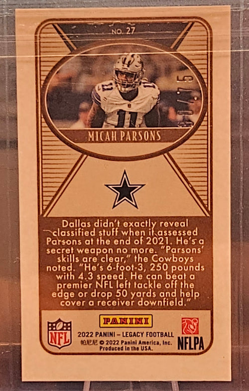 2022 Panini Legacy - Micah Parsons #27 - Mini Bronze 30/75