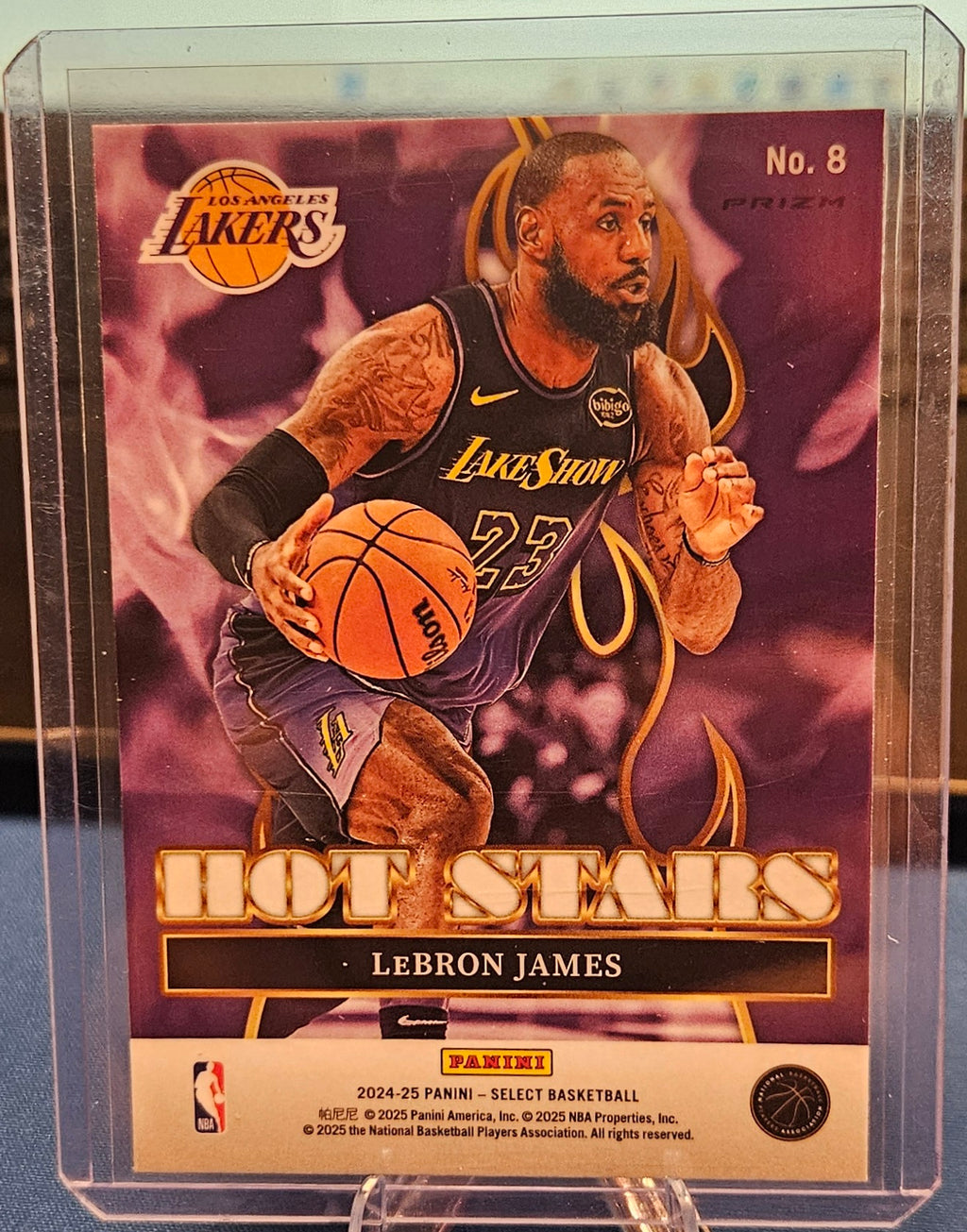 2024-25 Panini Select - LeBron James #8 - Hot Stars Silver Prizm