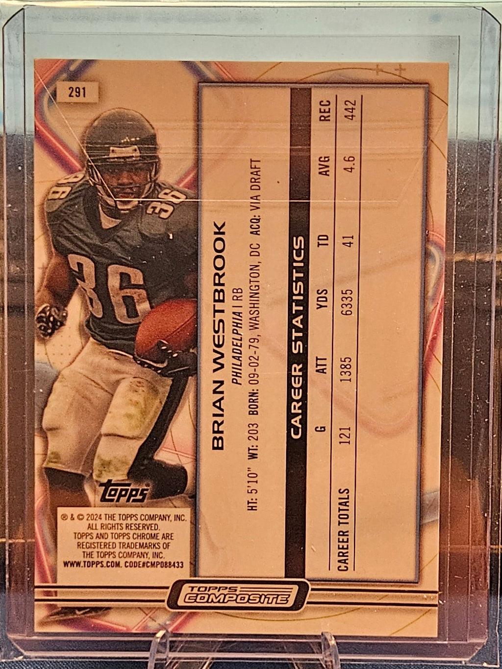 2023 Topps Composite - Brian Westbrook #291 - Green Space Dust Refractor 75/75