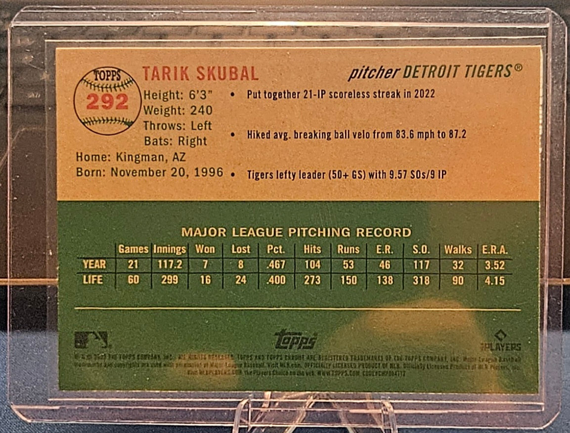 2023 Topps Chrome Platinum Anniversary - Tarik Skubal #292 - Blue Prism Refractor