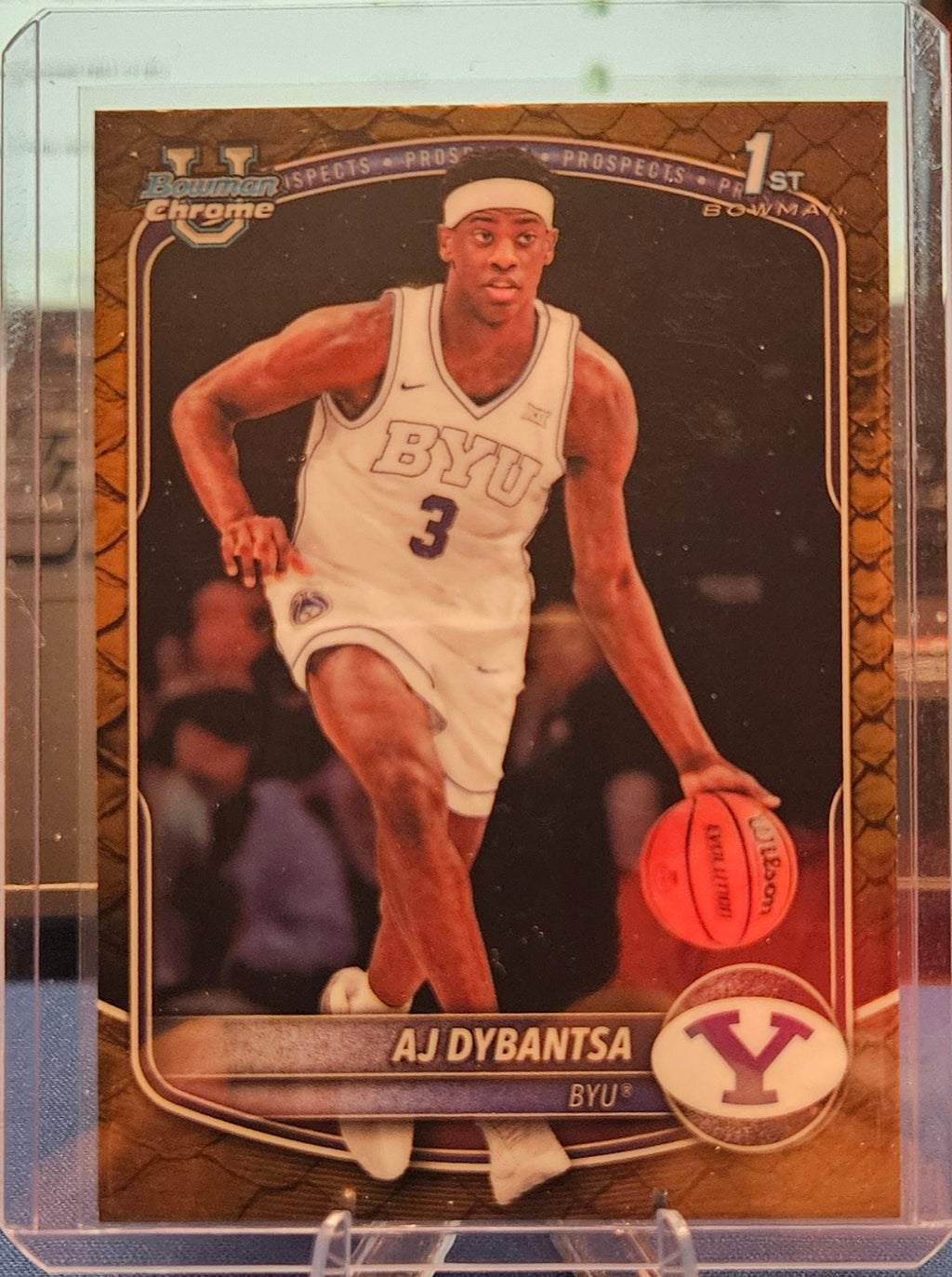 2025-26 Bowman Chrome U - AJ Dybantsa #BCP-1 - Reptilian Refractor (1st Bowman)