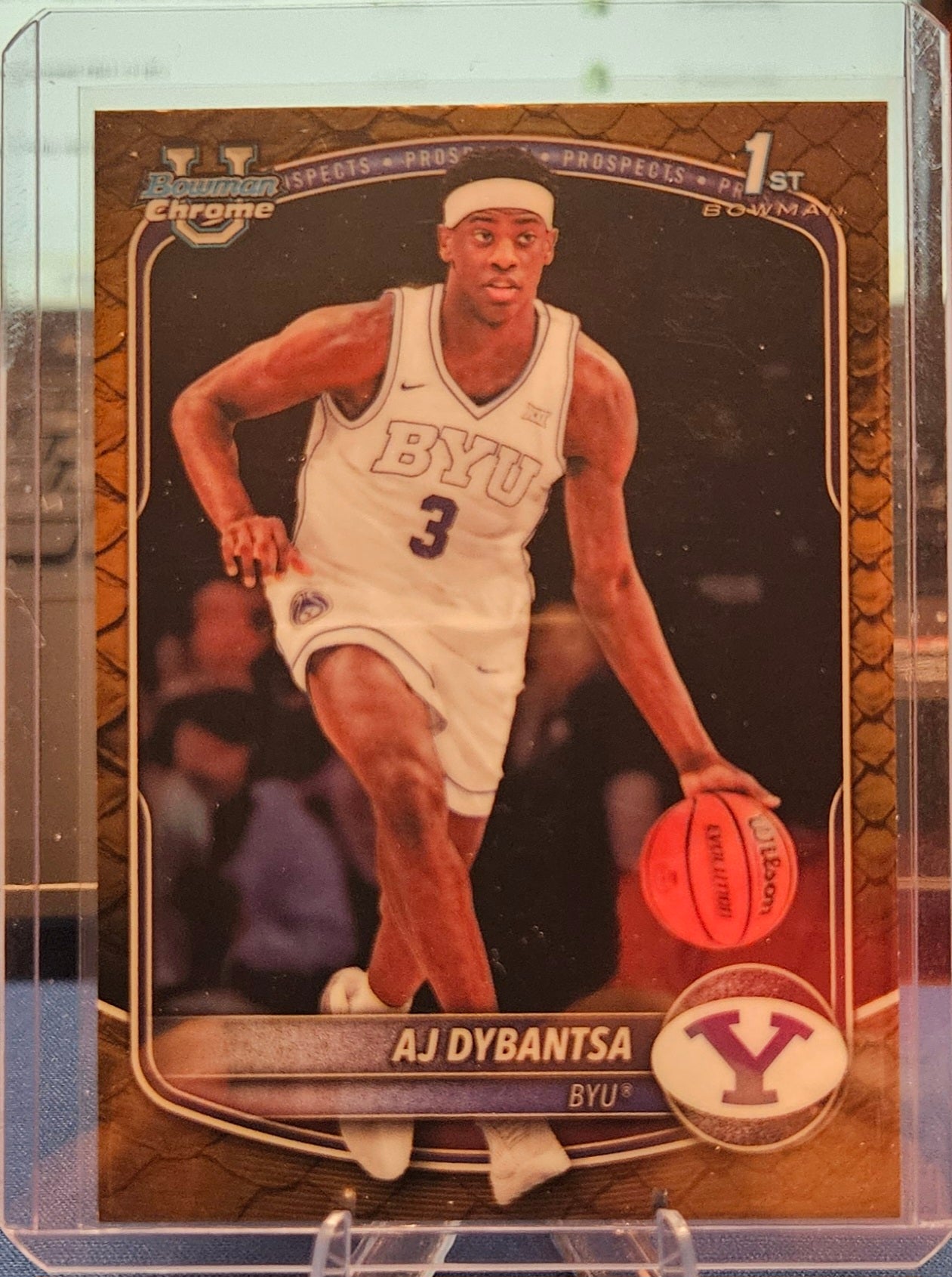 2025-26 Bowman Chrome U - AJ Dybantsa #BCP-1 - Reptilian Refractor (1st Bowman)