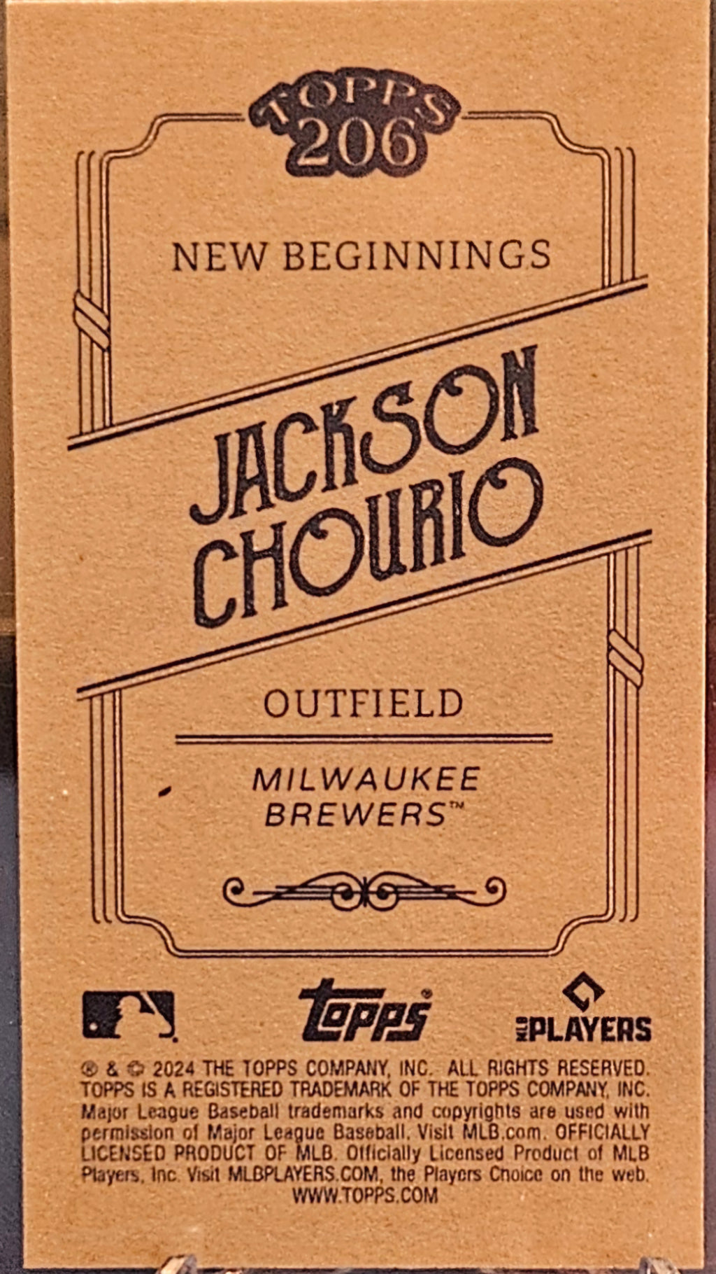 2024 Topps 206 - Jackson Chourio - New Beginnings (RC)