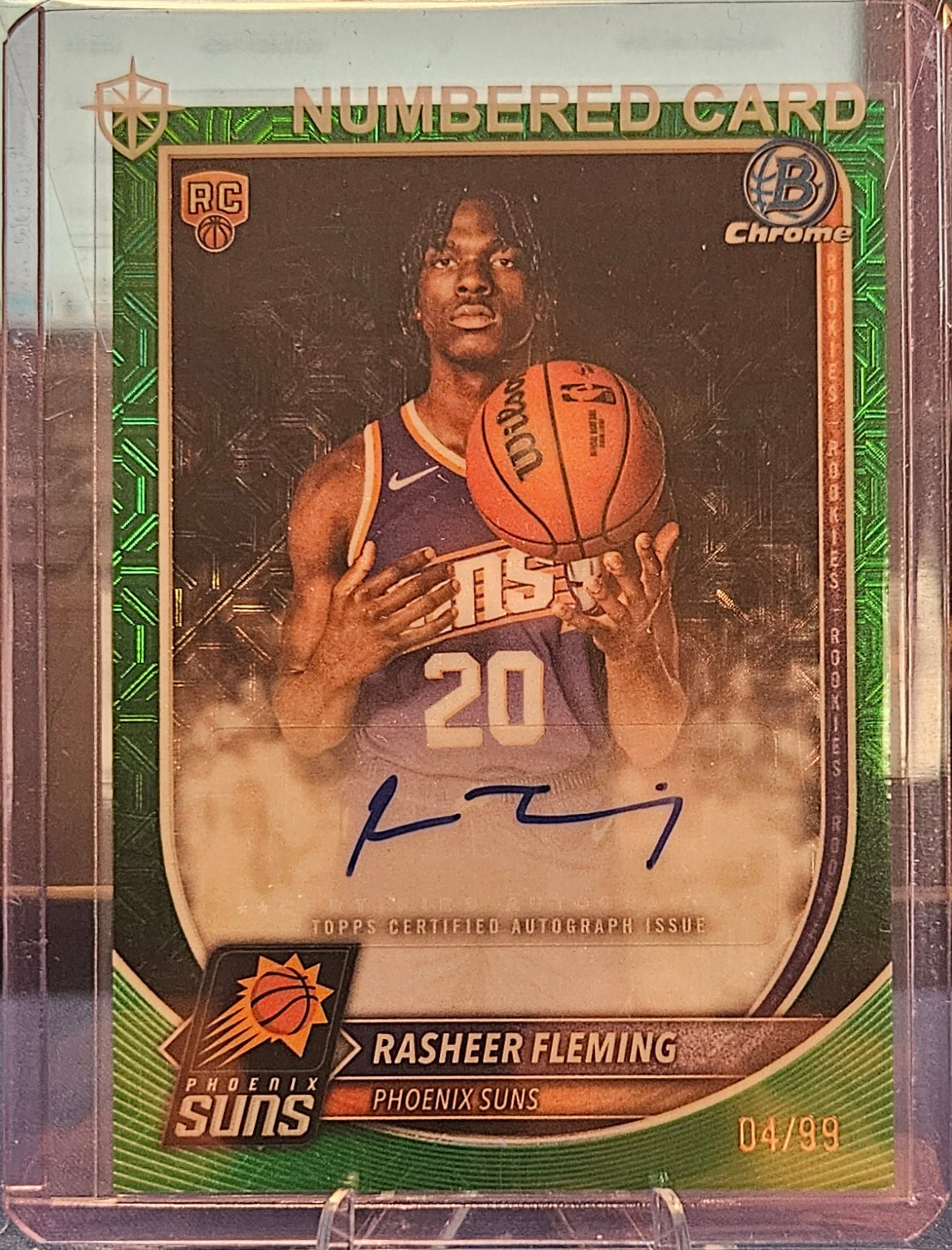2025-26 Bowman Chrome - Rasheer Fleming #BCA-RF - Autograph - Green Mojo Refractor 4/99