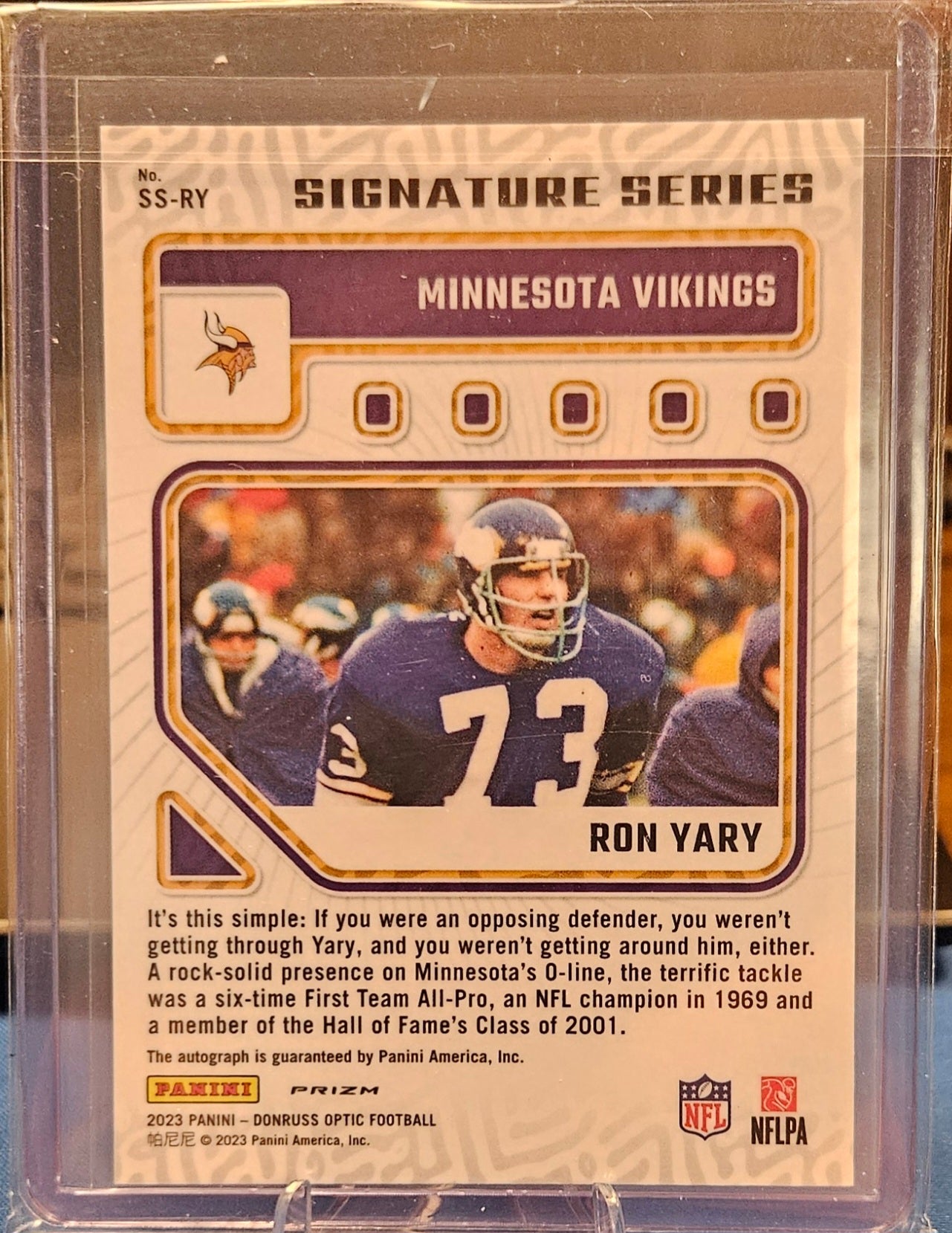2023 Panini Donruss Optic - Ron Yary #SS-RY - Signature Series Holo
